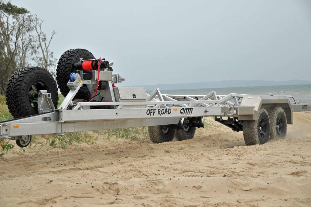 The trailer features a control box with a built-in compressor and switches to automate flushing the trailer with an on-board fresh water supply system. - AMM perfects extreme hardcore performance © John Daffy